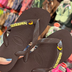 Havaianas Top Senses + Placa Logo + Pin Sapatinho Minnie