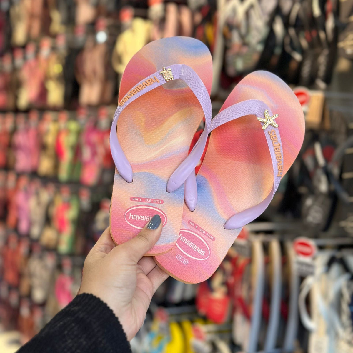 Havaianas Top Fashion + Pin tartaruga e Estrela do Mar