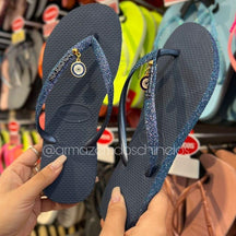 Chinelo Havaianas Slim Sparkle + Pingente de Olho Grego