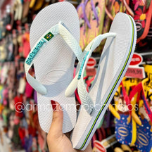 Havaianas Brasil + Pingente Placa - (Branco)