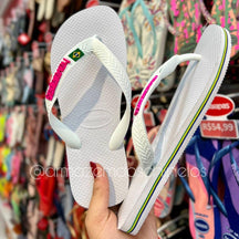 Havaianas Brasil + Pingente Placa - (Branco)