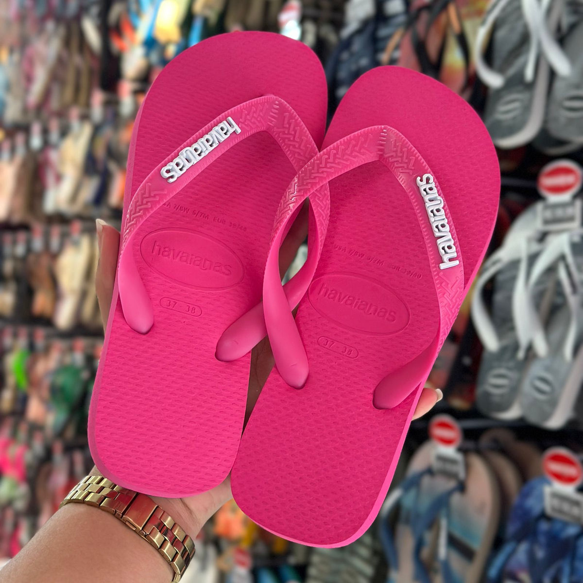 Havaianas Top - (Rosa Flux) + Pingente Placa