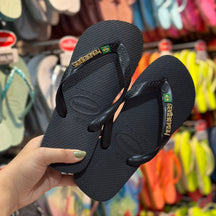 Havaianas Brasil + Placa Logo Dourado